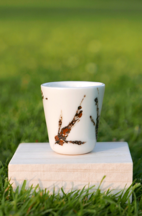 Verre à saké Fuchsia - Nature Porcelaine